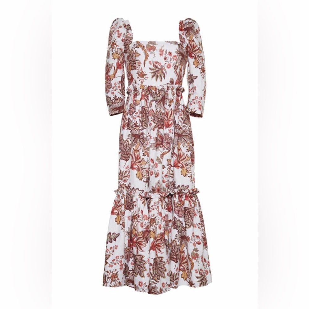 CARA CARA
Blue Hill Square-Neck Midi Dress